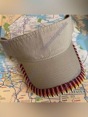 ‘Ombre’ Handmade Seed Bead Twill Visor - 4 Colors